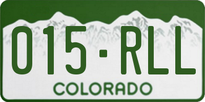 CO license plate 015RLL