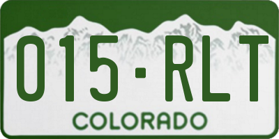 CO license plate 015RLT