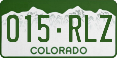 CO license plate 015RLZ