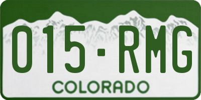 CO license plate 015RMG