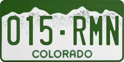 CO license plate 015RMN