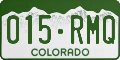 CO license plate 015RMQ