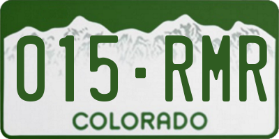 CO license plate 015RMR