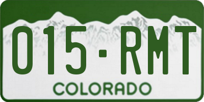 CO license plate 015RMT