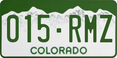 CO license plate 015RMZ