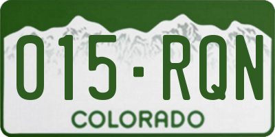 CO license plate 015RQN