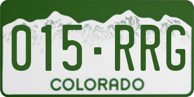 CO license plate 015RRG