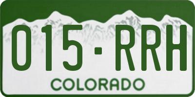 CO license plate 015RRH