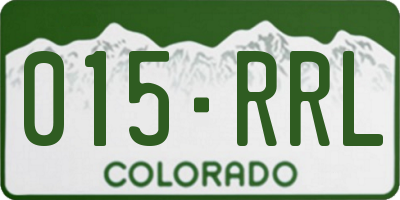 CO license plate 015RRL