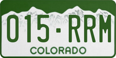 CO license plate 015RRM