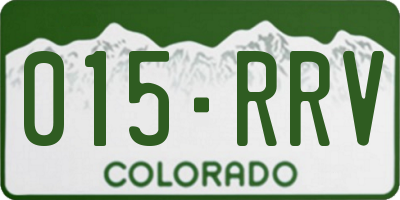 CO license plate 015RRV