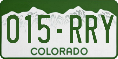 CO license plate 015RRY