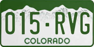 CO license plate 015RVG