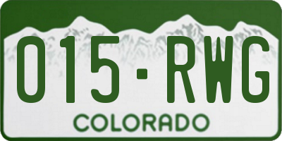 CO license plate 015RWG