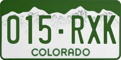 CO license plate 015RXK