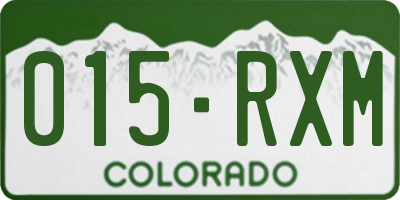 CO license plate 015RXM