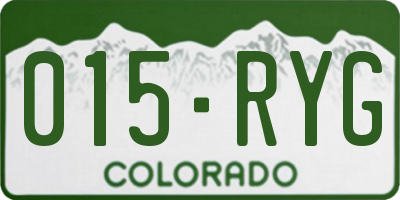 CO license plate 015RYG