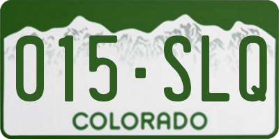 CO license plate 015SLQ