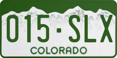 CO license plate 015SLX