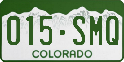 CO license plate 015SMQ