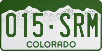 CO license plate 015SRM