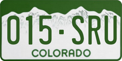 CO license plate 015SRU