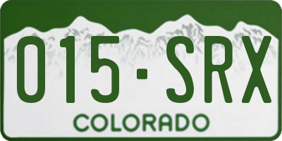 CO license plate 015SRX