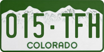 CO license plate 015TFH