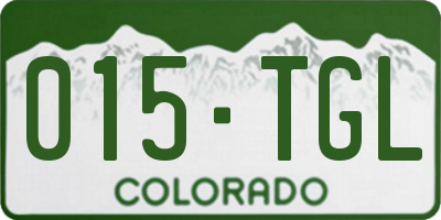 CO license plate 015TGL