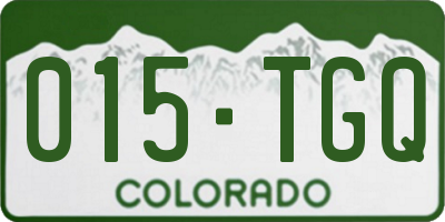 CO license plate 015TGQ