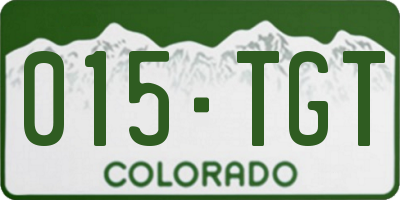 CO license plate 015TGT