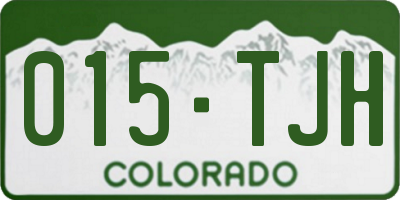 CO license plate 015TJH