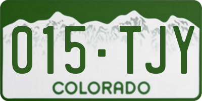 CO license plate 015TJY