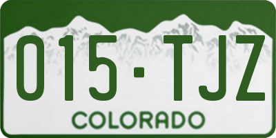 CO license plate 015TJZ