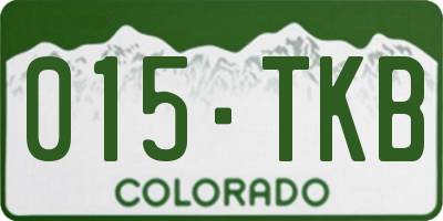 CO license plate 015TKB