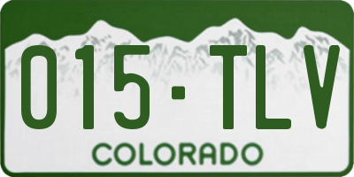 CO license plate 015TLV