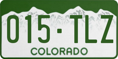 CO license plate 015TLZ
