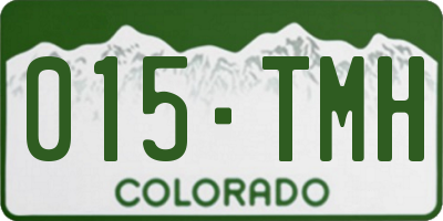 CO license plate 015TMH