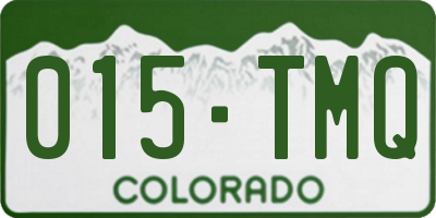 CO license plate 015TMQ