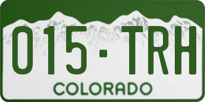 CO license plate 015TRH