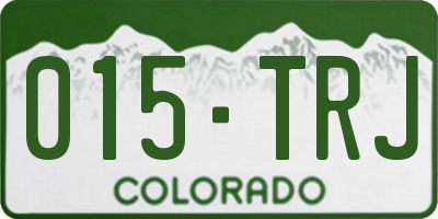 CO license plate 015TRJ