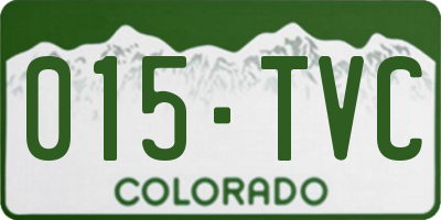 CO license plate 015TVC