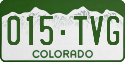 CO license plate 015TVG