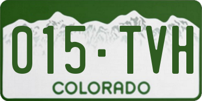 CO license plate 015TVH