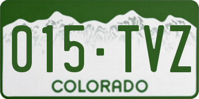 CO license plate 015TVZ