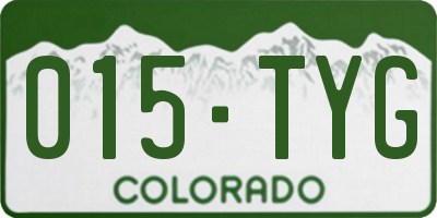 CO license plate 015TYG