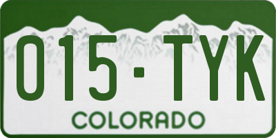 CO license plate 015TYK