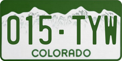 CO license plate 015TYW