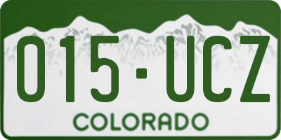 CO license plate 015UCZ