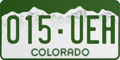 CO license plate 015UEH